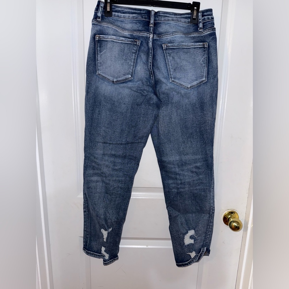 Altar'd State High Rise Button-Fly Blue Jeans - Picture 2 of 7